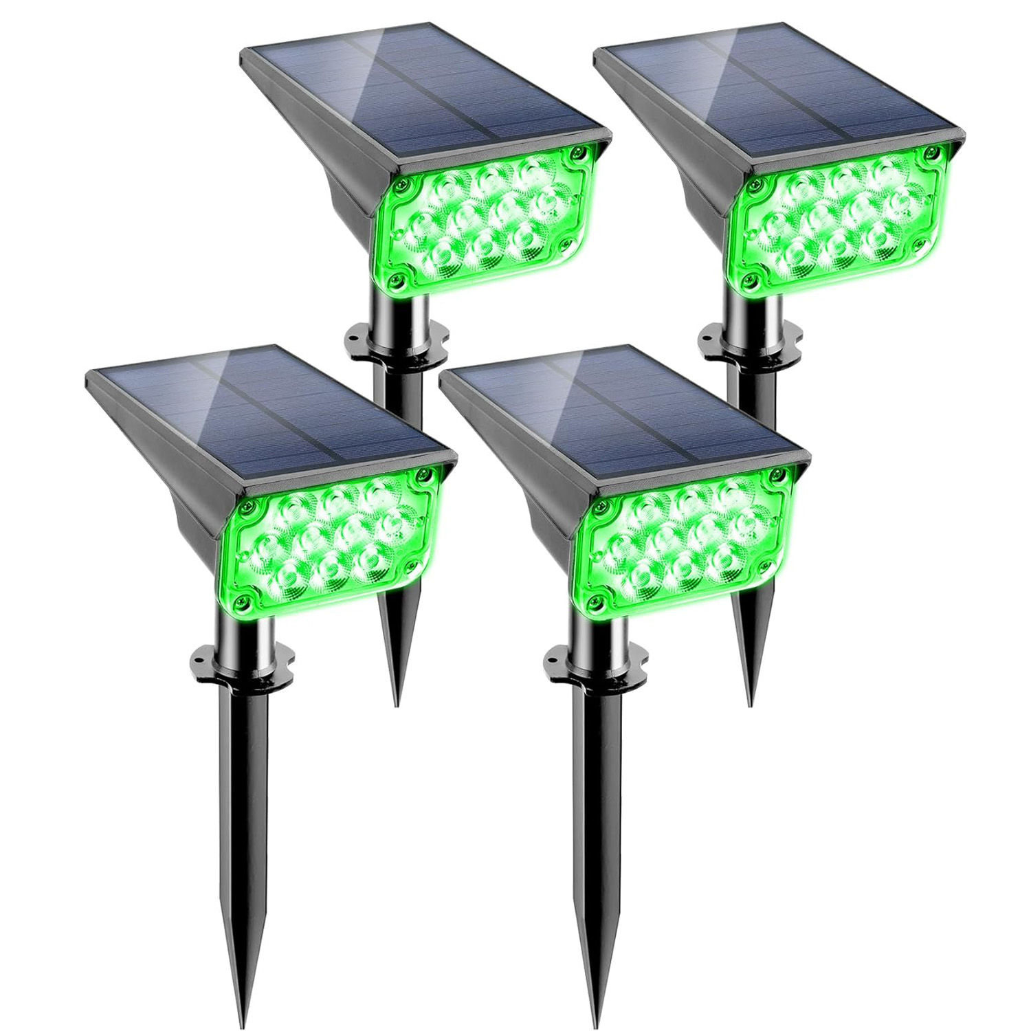 Smart Garden Solar Lights - 4 ชิ้นพลังงานแสงอาทิตย์ Spotlight สวนกลางแจ้งโคมไฟติดผนังสําหรับ Tree Street
