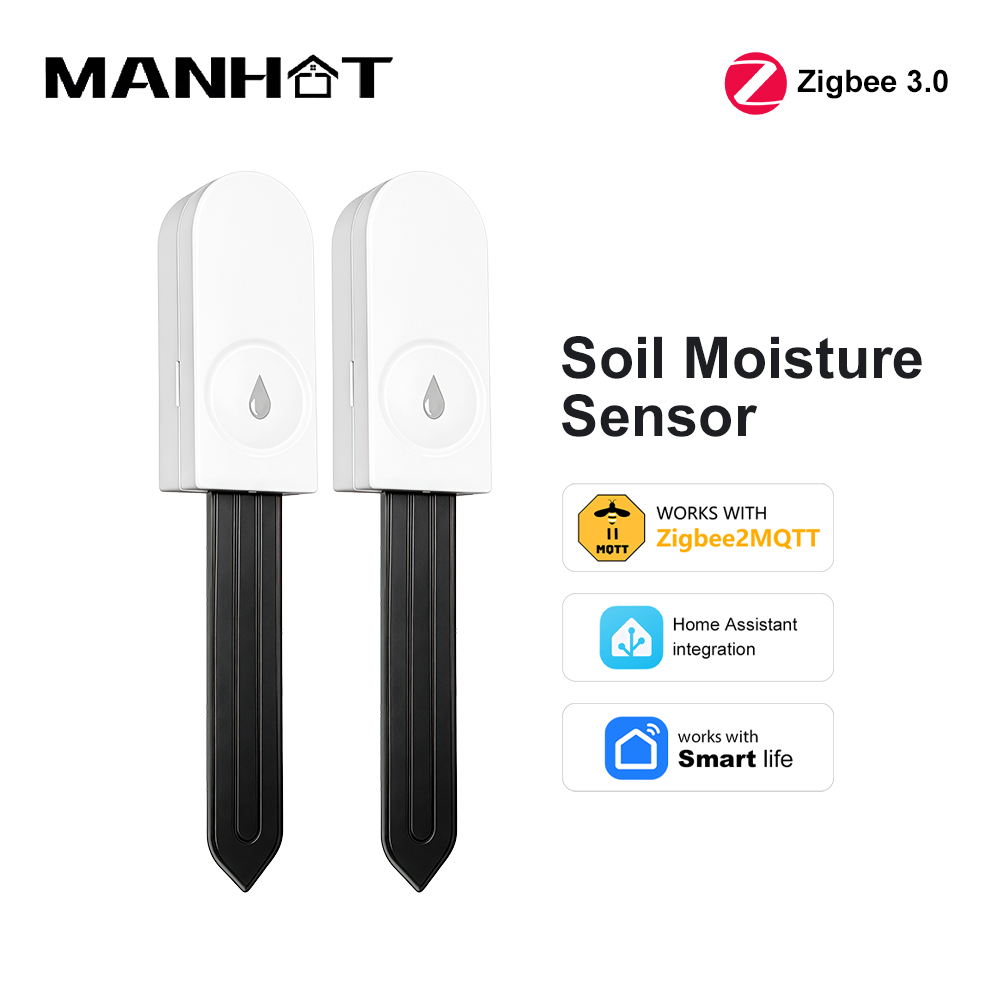 Smart Garden Accessories - เซ็นเซอร์วัดความชื้นในดิน Zigbee 3.0 พร้อมวัดอุณหภูมิและความชื้น เครื่องวัดอุณหภูมิและความชื้นสำหรับระบบอัตโนมัติในสวน ระบบตรวจจับการรดน้ำ