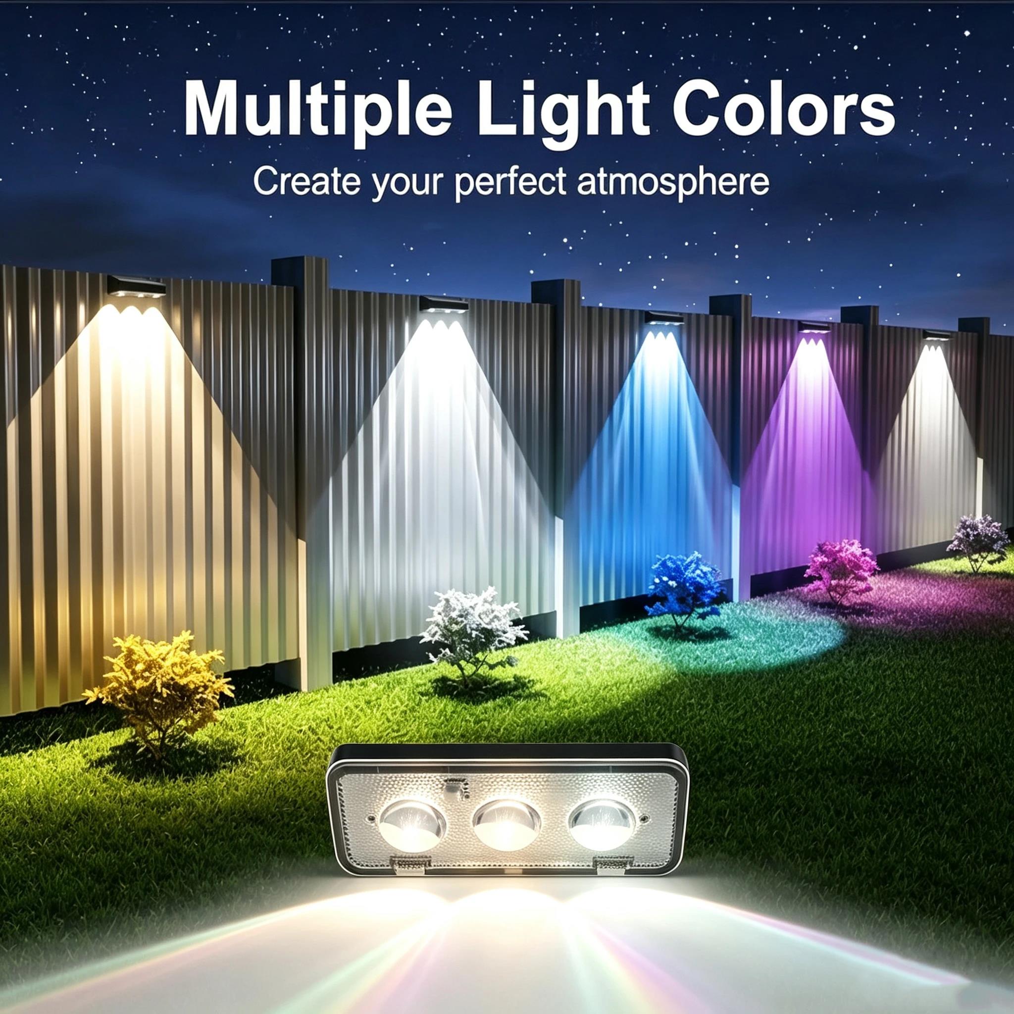 Smart Garden Smart Fence - ไฟรั้วพลังงานแสงอาทิตย์ RGB สำหรับตกแต่งภายนอกอาคาร โคมไฟ LED อัจฉริยะสำหรับขั้นบันได