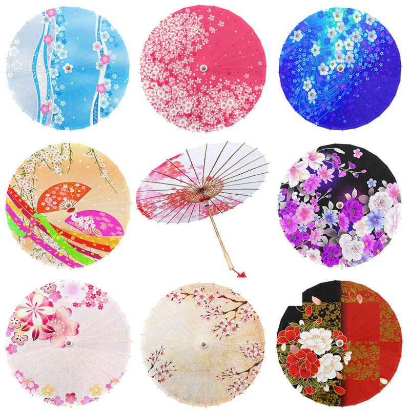 Smart Garden Umbrella - 84ซม.สไตล์ญี่ปุ่นร่มกระดาษน้ำมันเด็กคลาสสิก Cherry Blossom Sushi ทำอาหาร Shop
