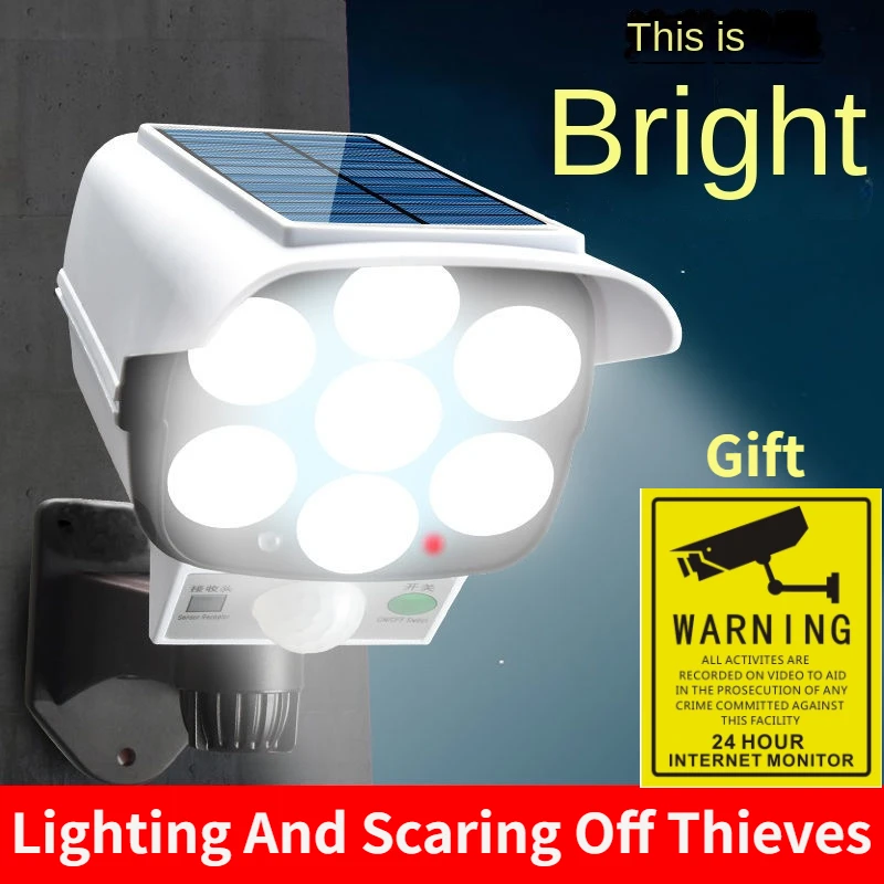 Smart Garden Solar Lights - กลางแจ้งพลังงานแสงอาทิตย์ Light Motion Sensor กล้อง Dummy
