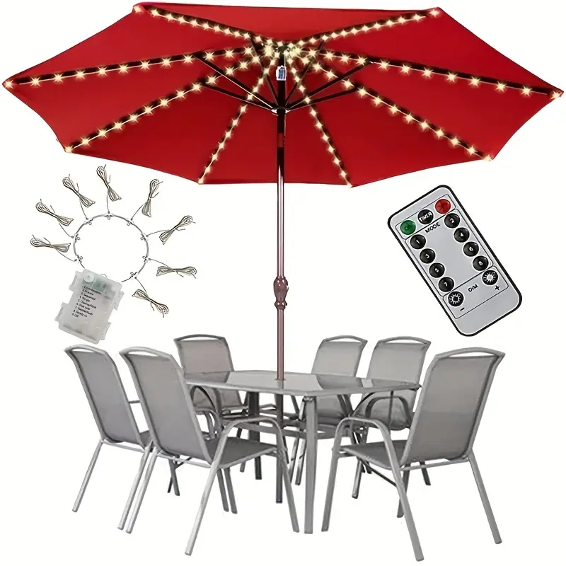 ไฟร่ม LED 104ไฟกลางแจ้งพร้อมรี - Smart Garden Umbrella บทวิจารณ์และราคา