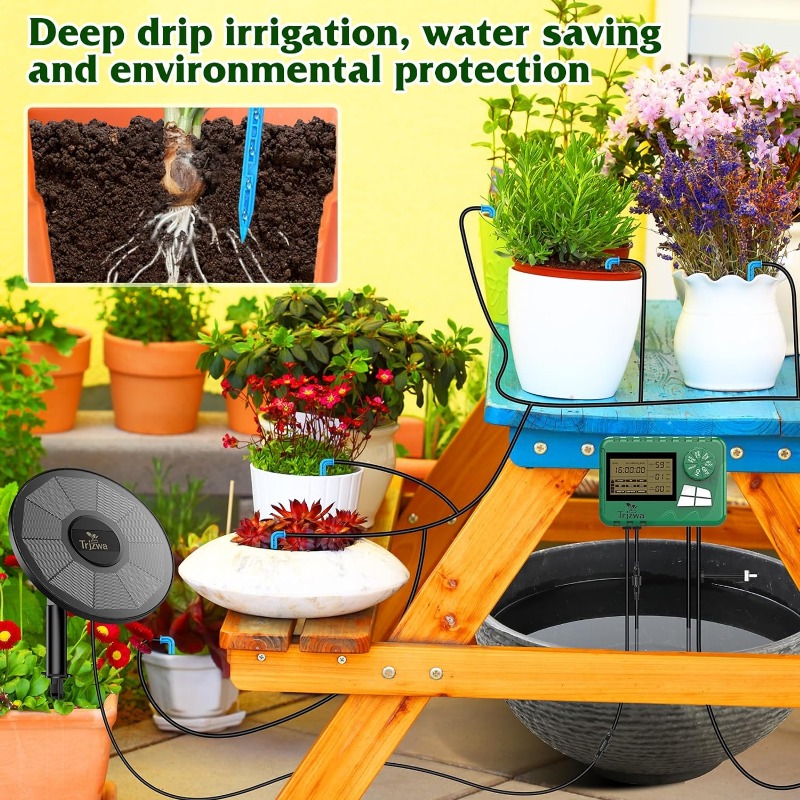 อุปกรณ์ชลประทานพลังงานแสงอาทิต - Smart Garden Watering System บทวิจารณ์และราคา
