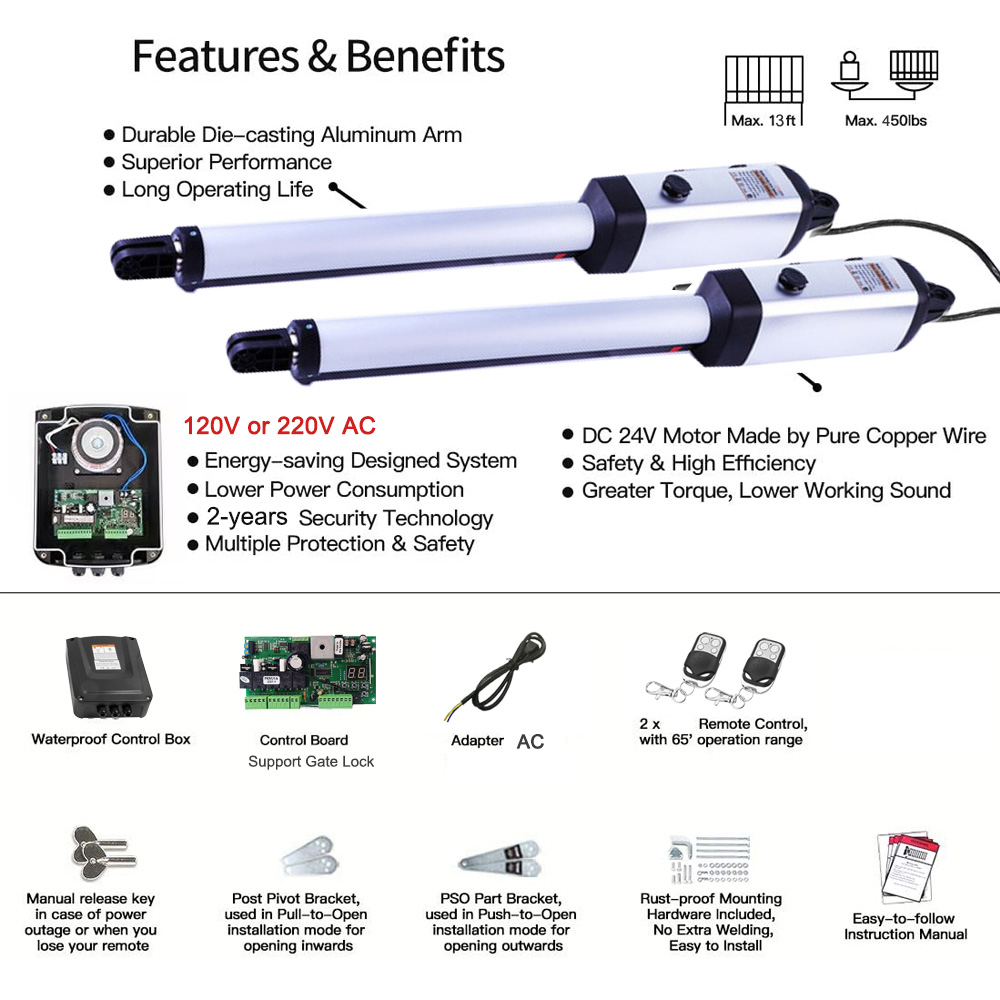 MK702 อัตโนมัติ Swing Gate Ope - Smart Garden Smart Fence บทวิจารณ์และราคา