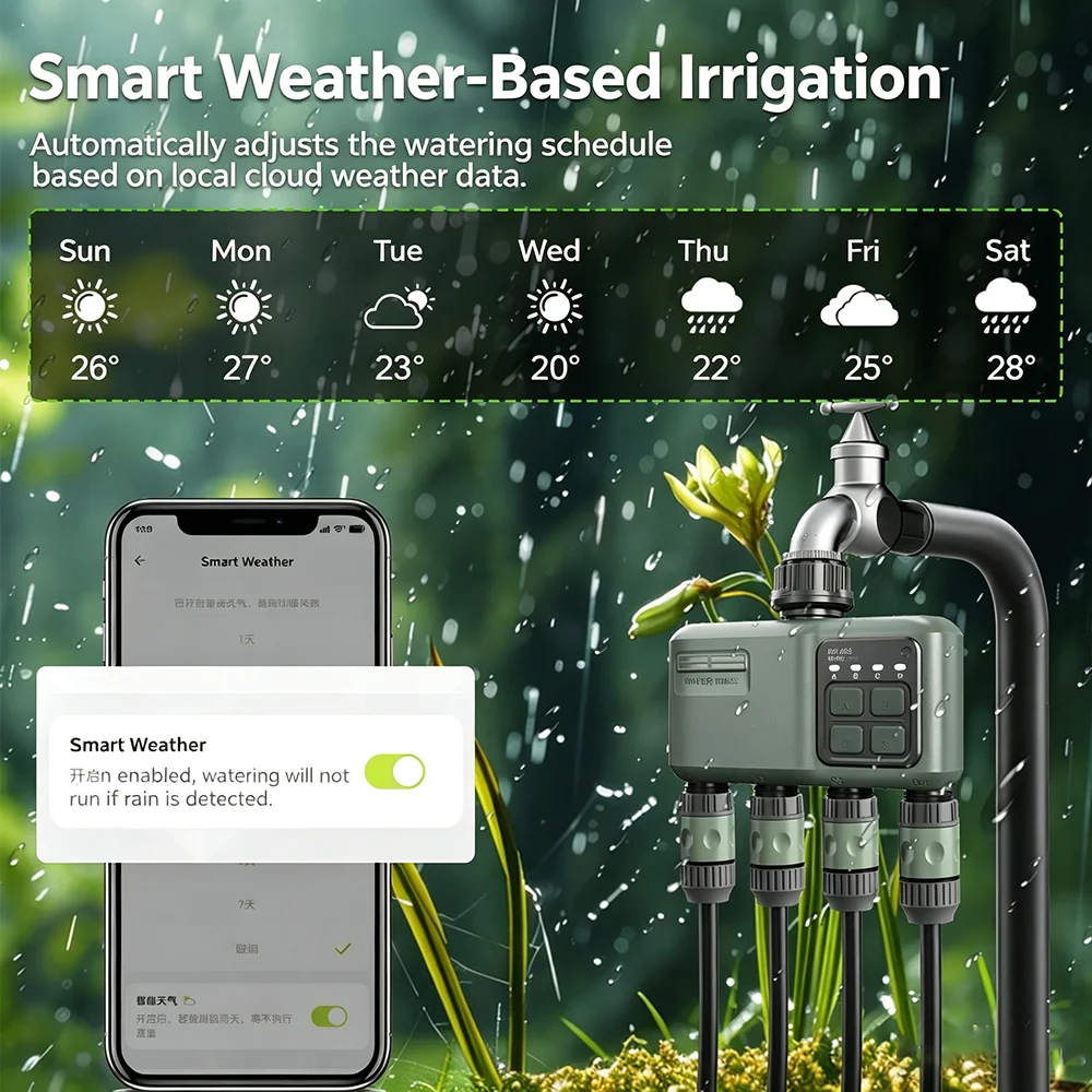ตัวตั้งเวลาควบคุมการรดน้ำอัตโน - Smart Garden Accessories บทวิจารณ์และราคา